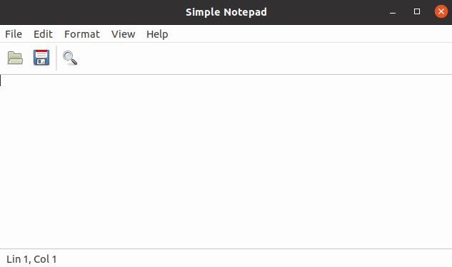 Simple Notepad Ubuntu
