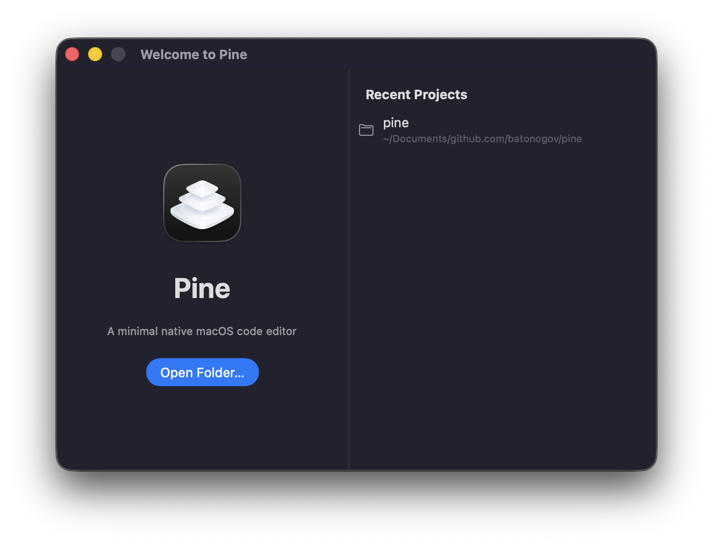 Pine welcome window with recent projects