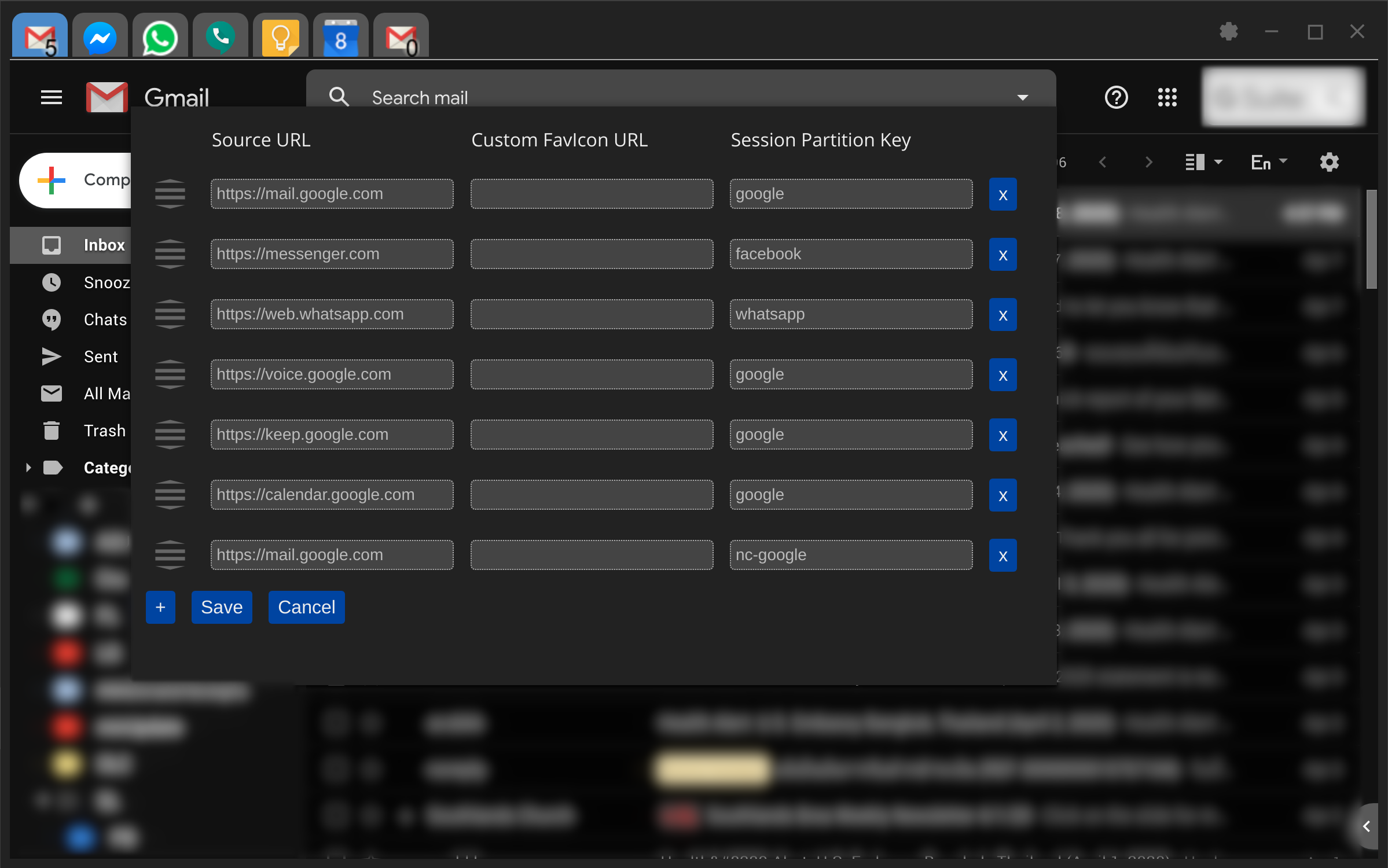 ElectroComm Config Window