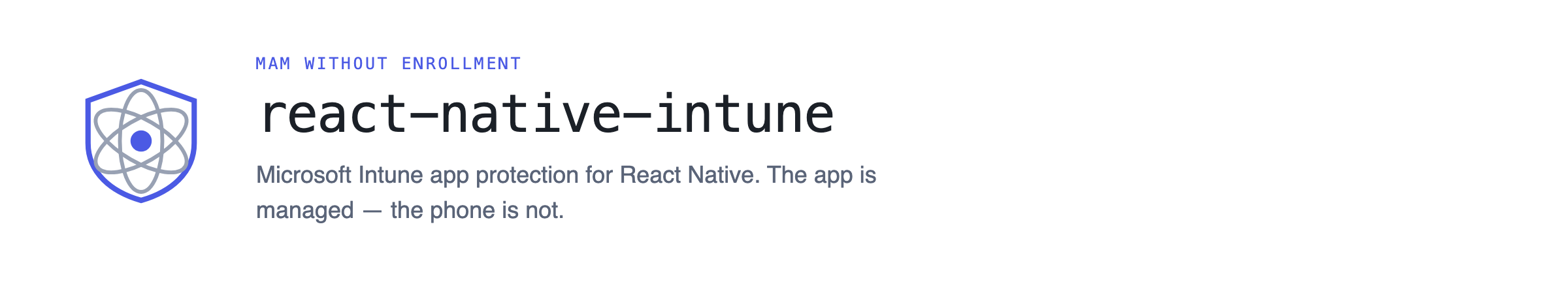 react-native-intune — Microsoft Intune app protection for React Native