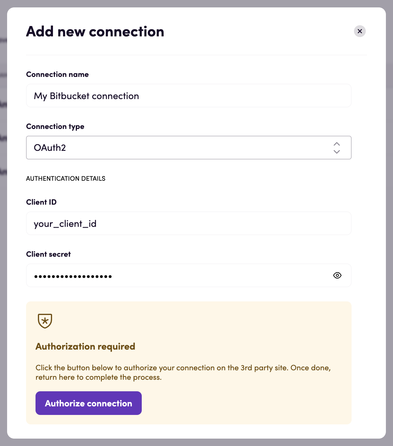 OAuth2 connection