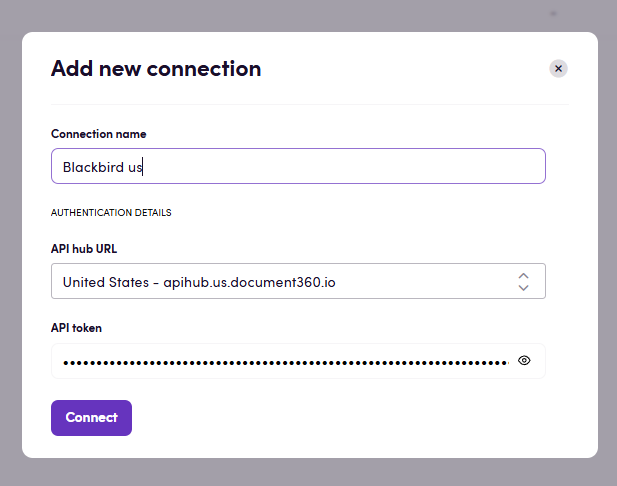 connecting to Document360