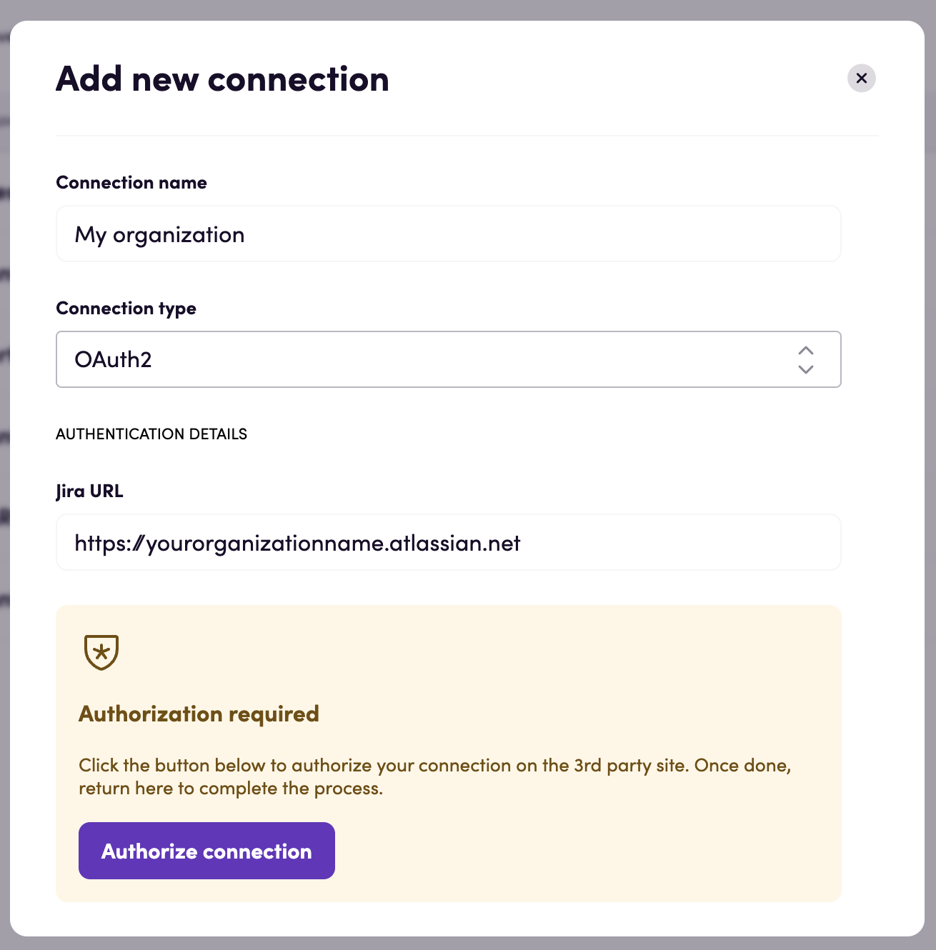 Connecting using OAuth2