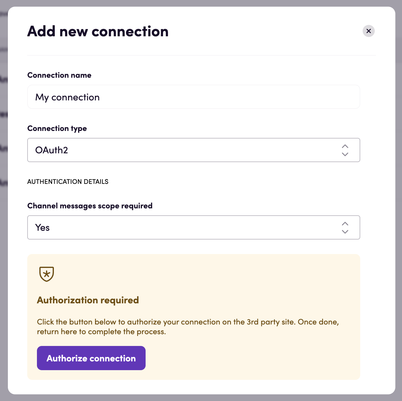 Connecting using OAuth2