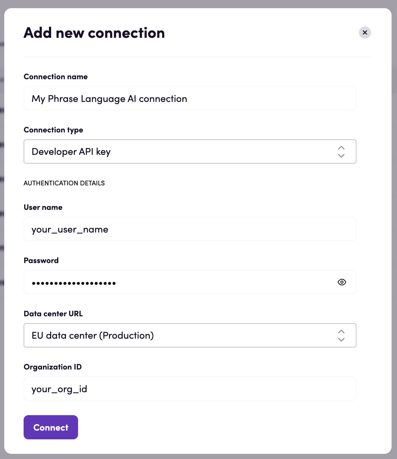 Developer API key
