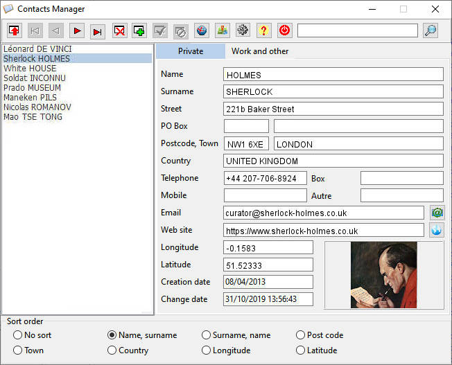 Contacts manager