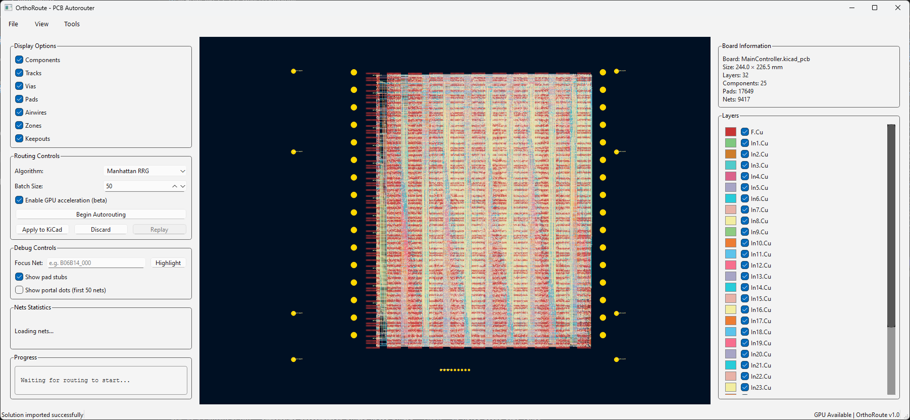 OrthoRoute Interface