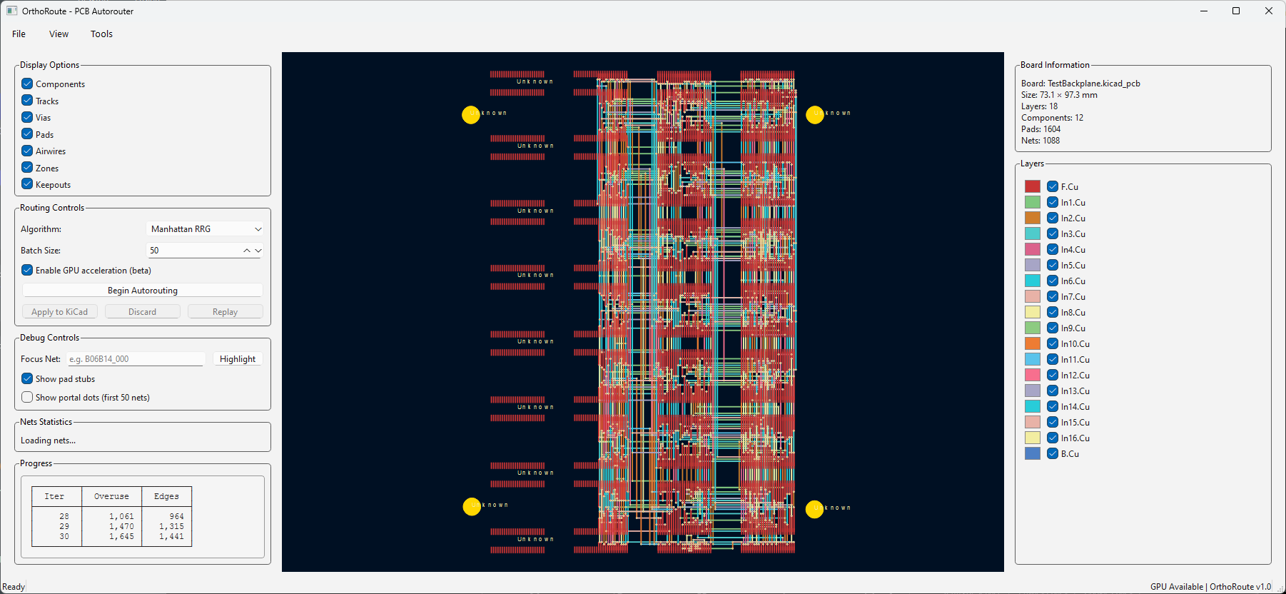 OrthoRoute Interface