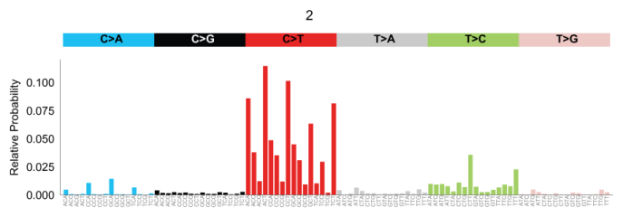 "Figure 28: Signature extraction. APOBEC. AF 0.02 - 0.05"