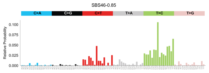 "Figure 27: Signature extraction. SBS46. AF 0.02 - 0.05"