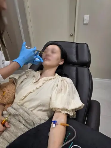 Professional skin procedure in progress
