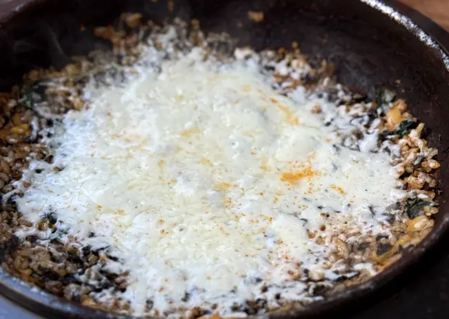 Signature fried rice with melted cheese