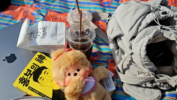 漢江公園でのコーヒーピクニック