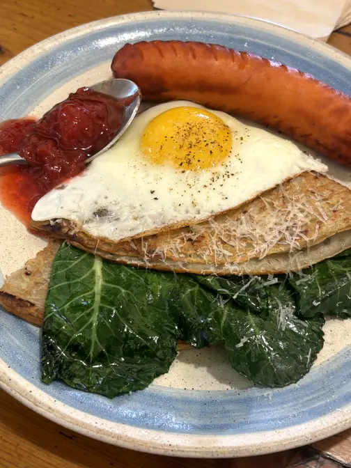 Signature galette with fried egg