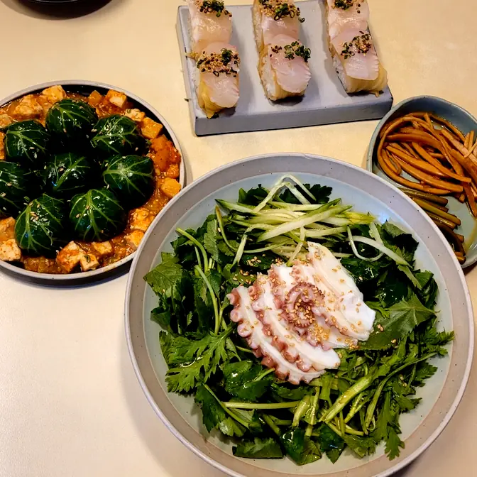 Variety Korean fusion dishes