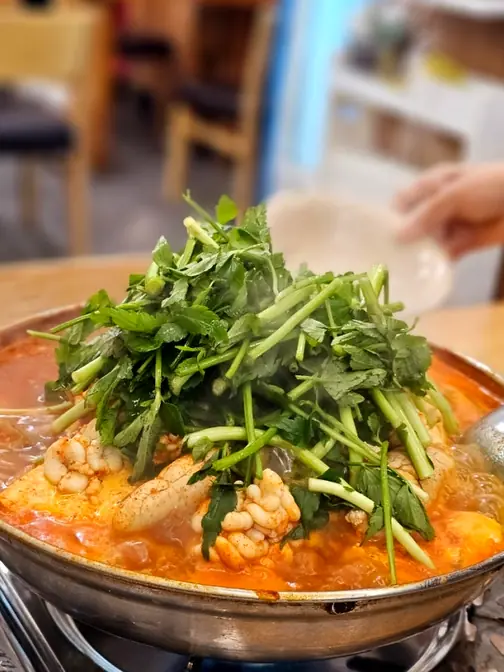 Steaming codfish spicy stew hotpot