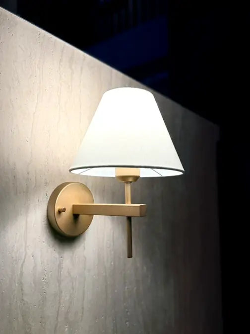 Modern wall lamp in upscale interior