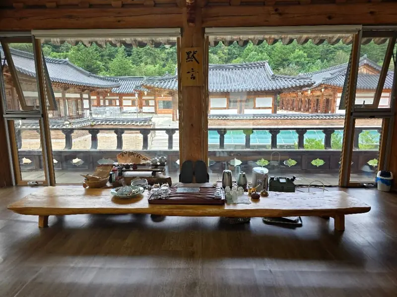 Traditional temple tea ceremony room