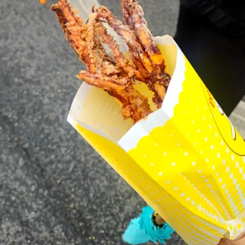 Crispy fried squid street food
