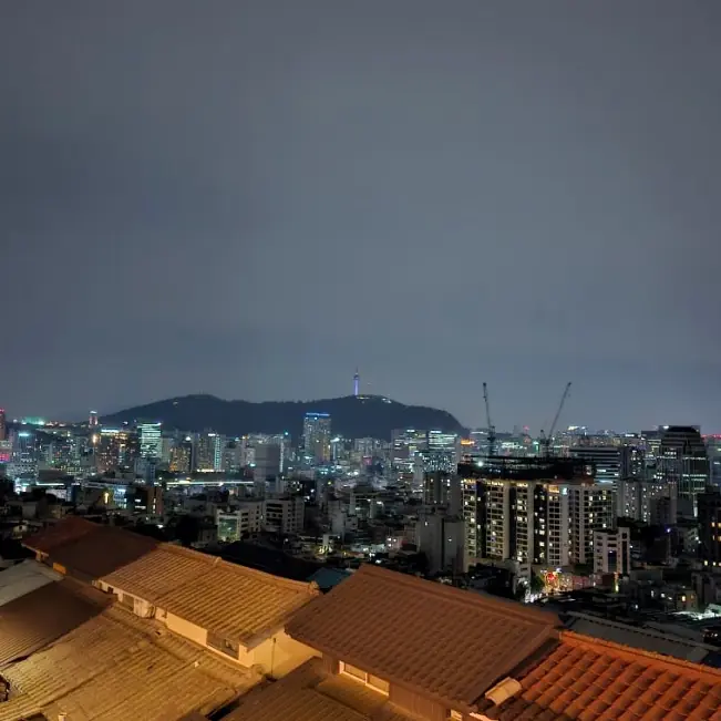 Ihwa-dong rooftops and N Seoul Tower