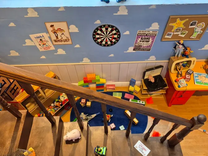 Top view of character playroom interior