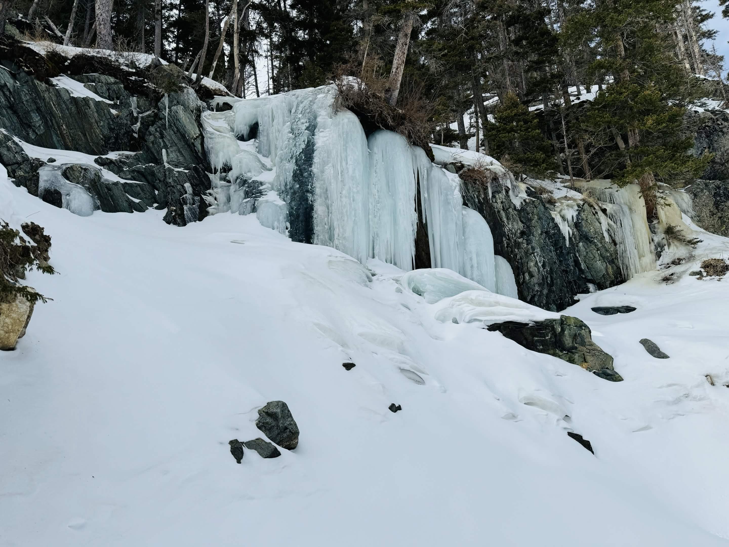 Backside waterfall TSV