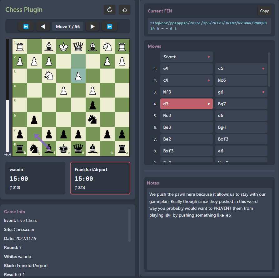 PGN Example with Annotations