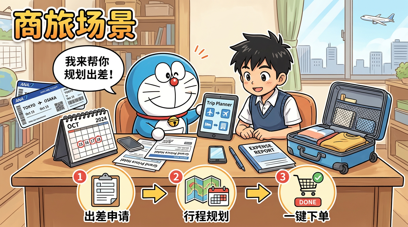 商旅Agent场景漫画