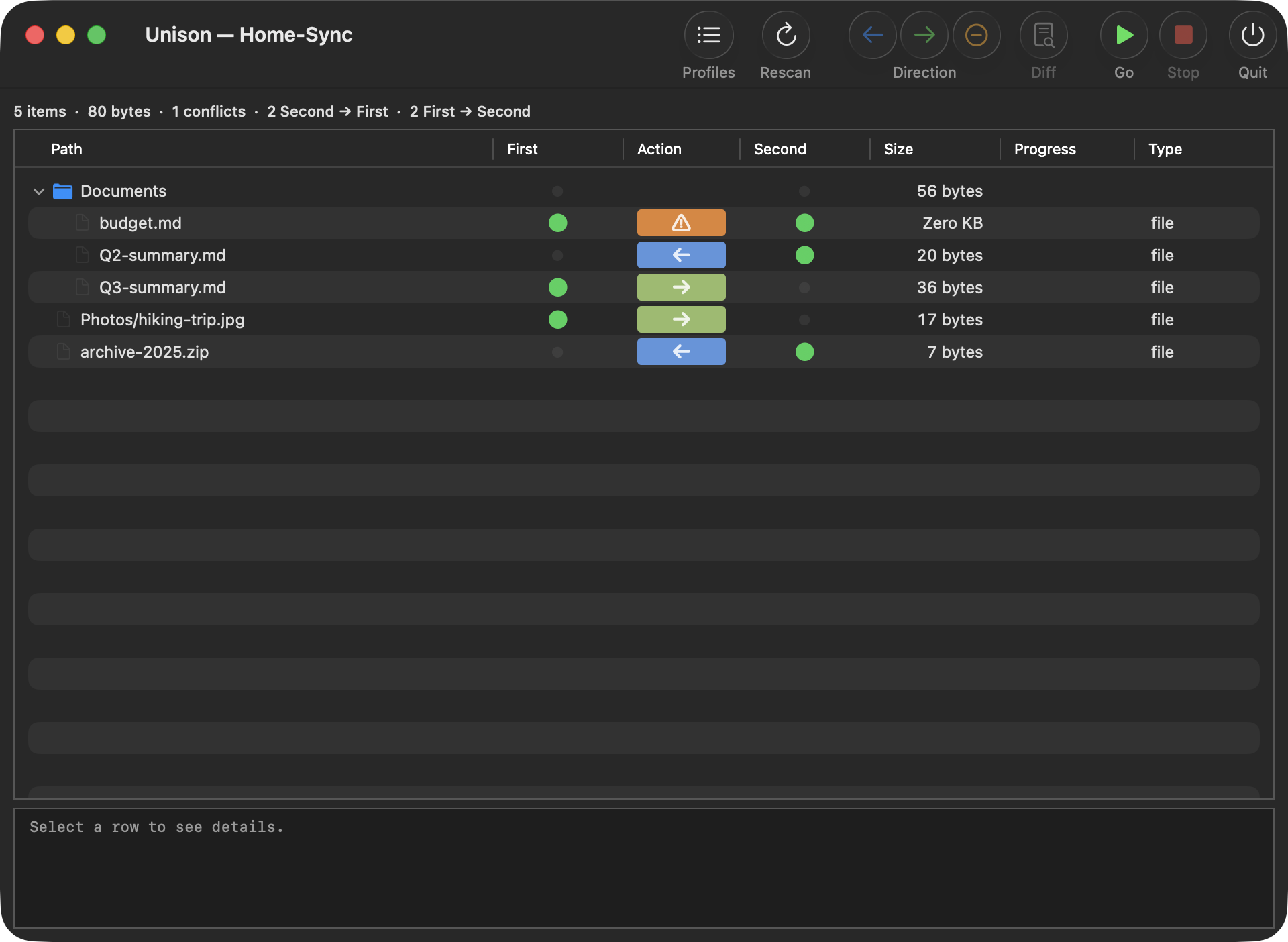 Unison UI screenshot 1