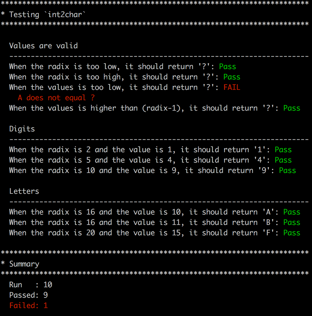 example cspec output