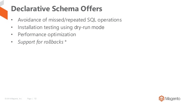 Declarative Schema Offers