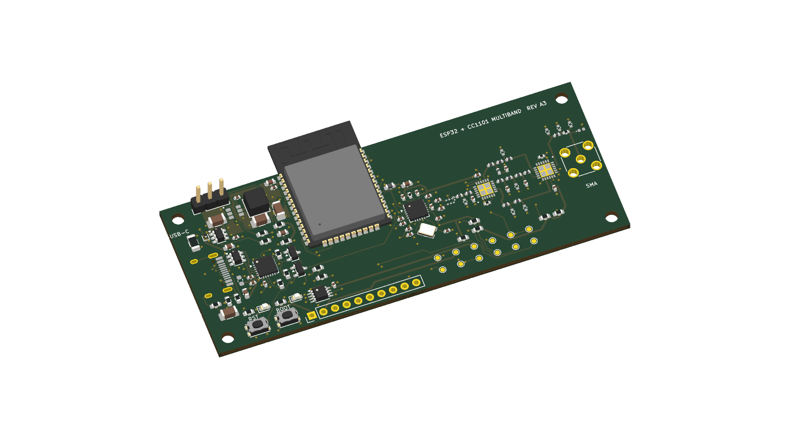 ESP32-WROOM-32E + CC1101 Multiband, from the project README