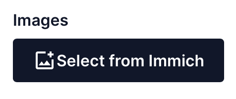 Select from Immich button