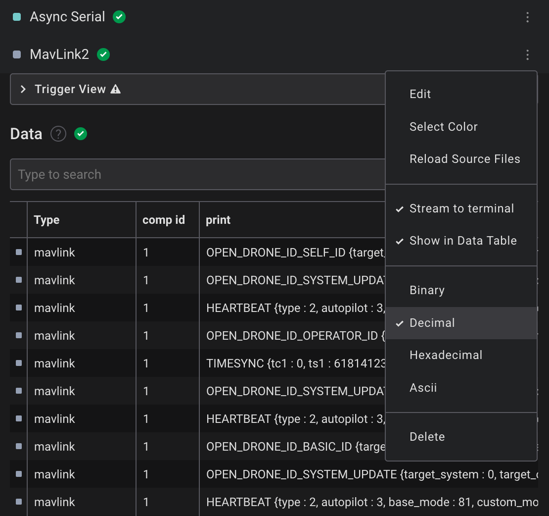 set decimal datatype