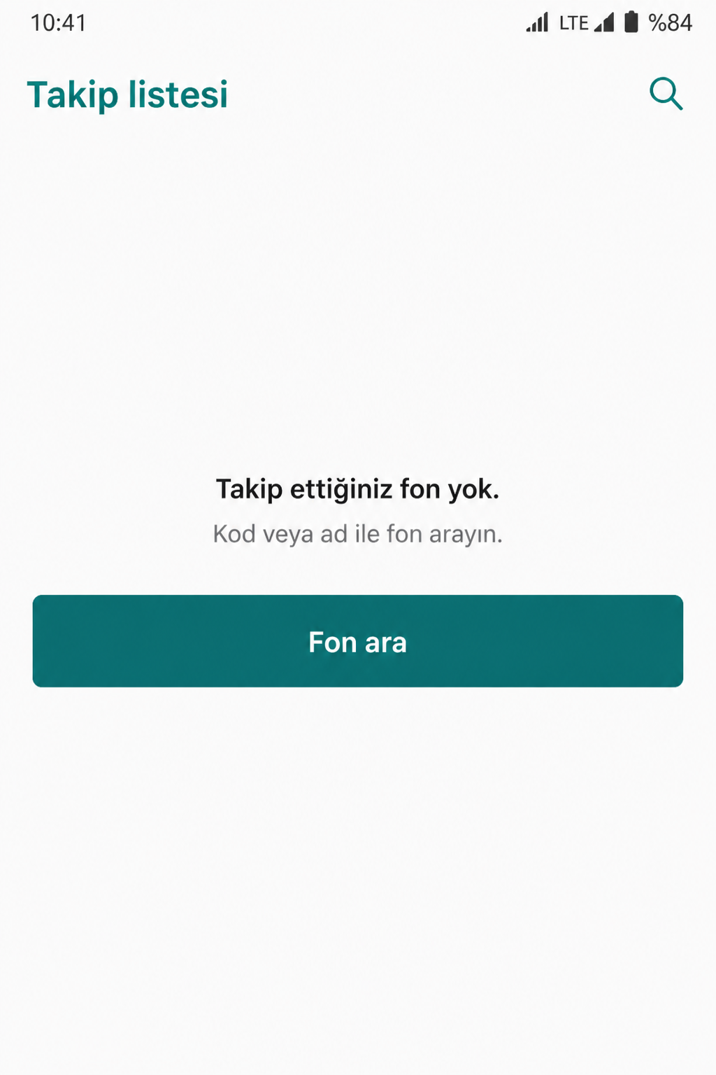Boş takip listesi