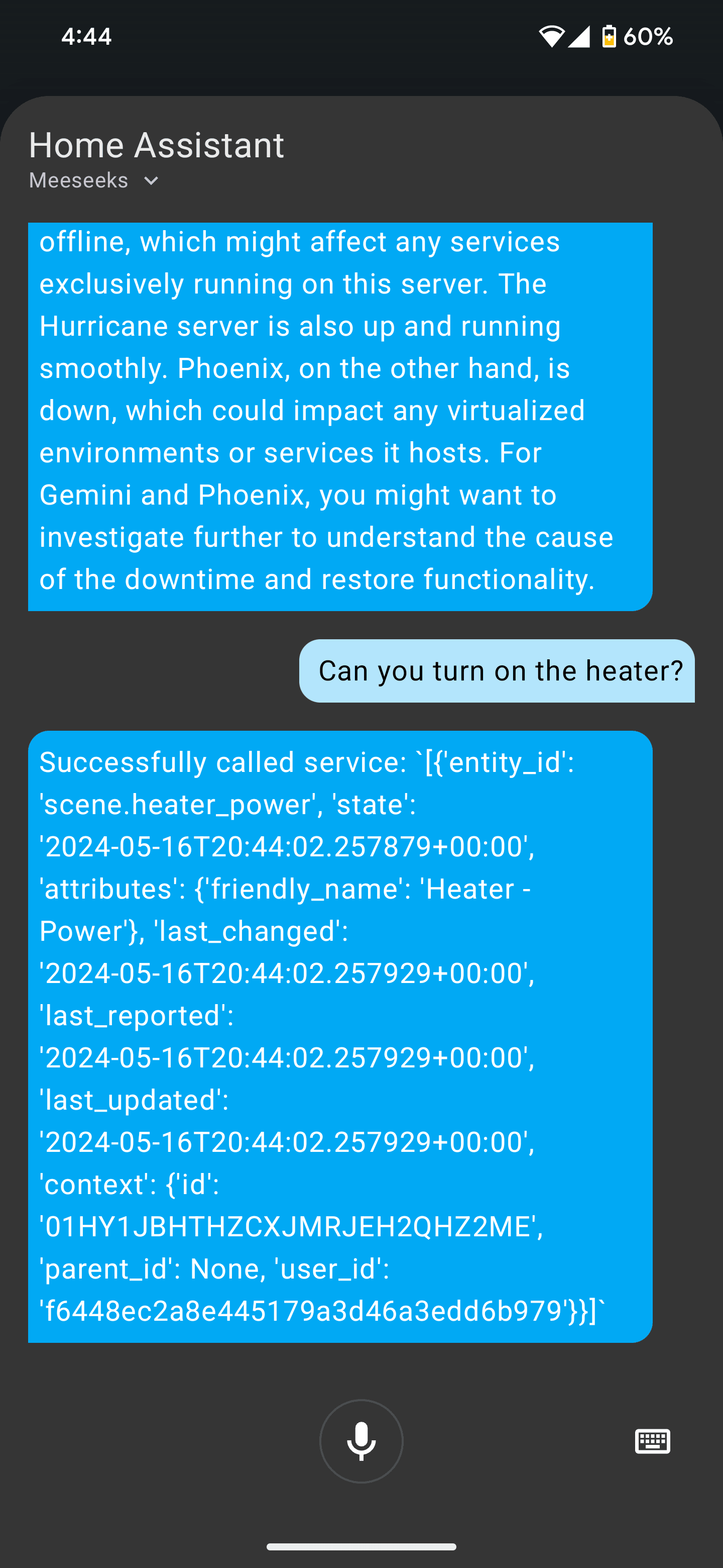 Home Assistant device control