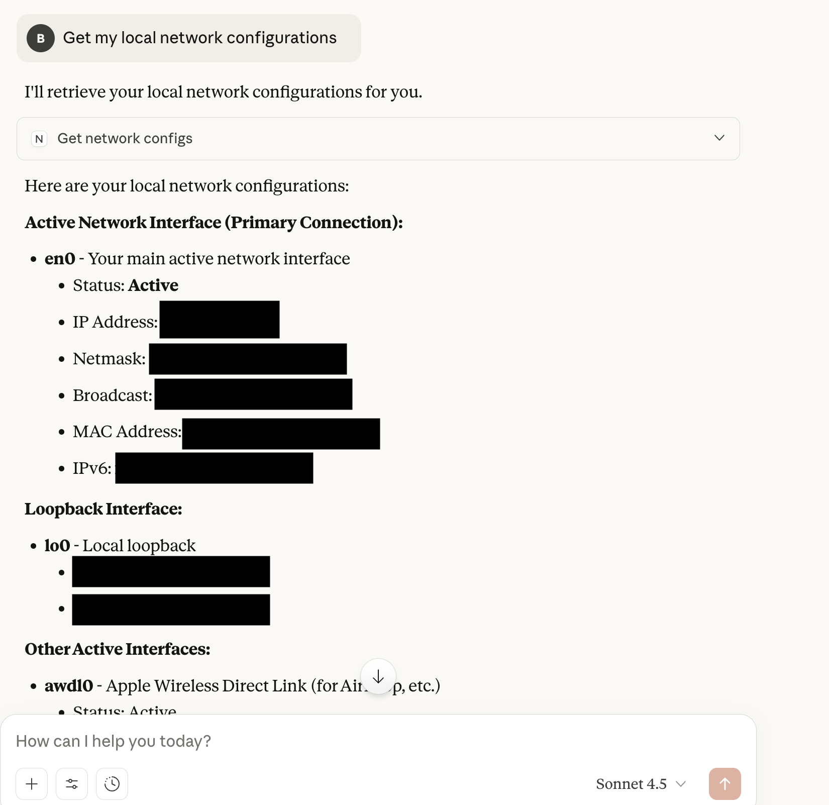 Network Settings Example