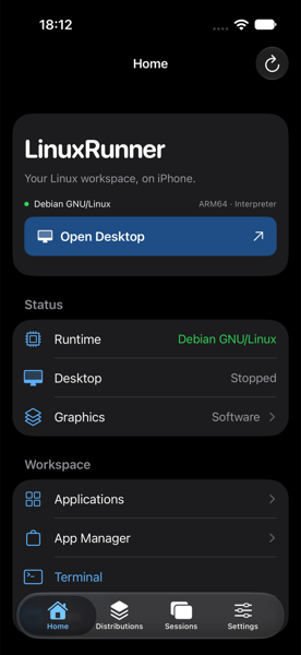 LinuxRunner screenshot 1