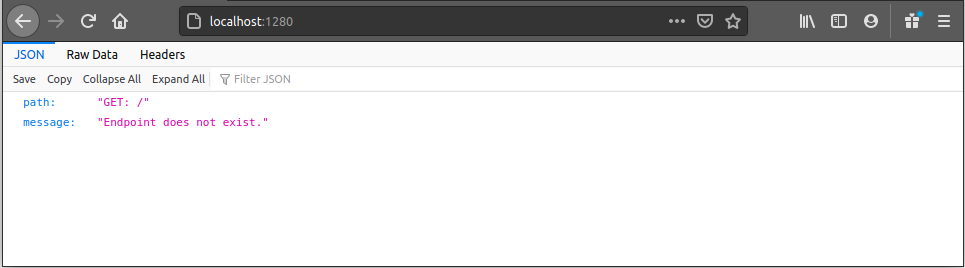 Figure 1 - Endpoint does not exist.