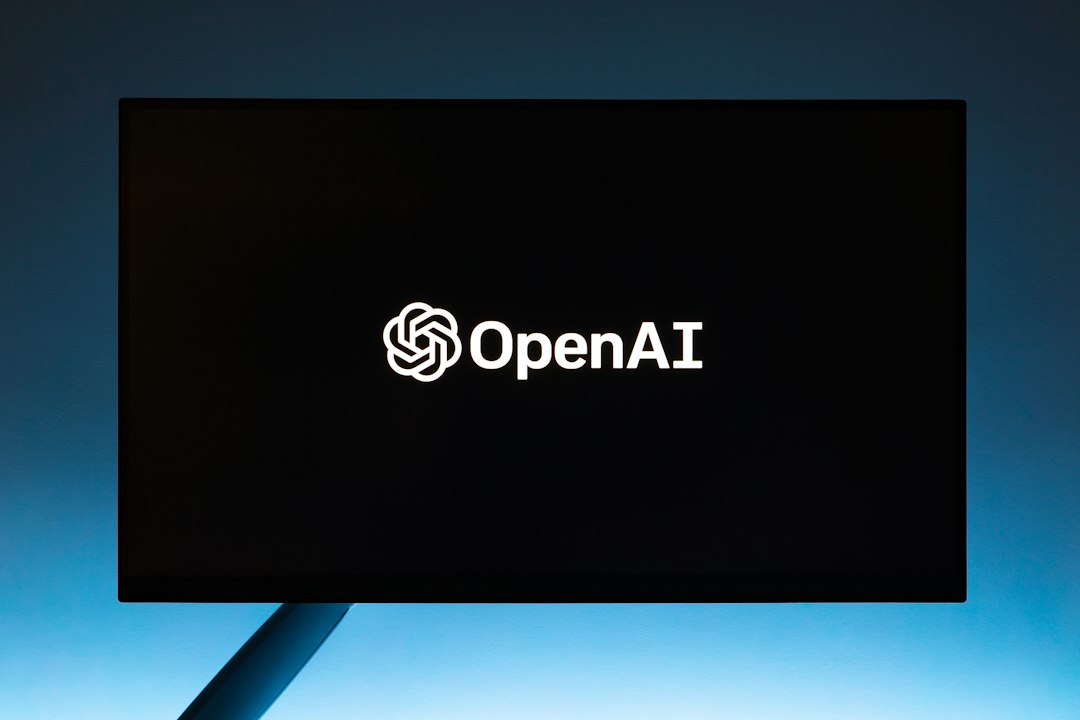 The OpenAI logo displayed on a computer screen