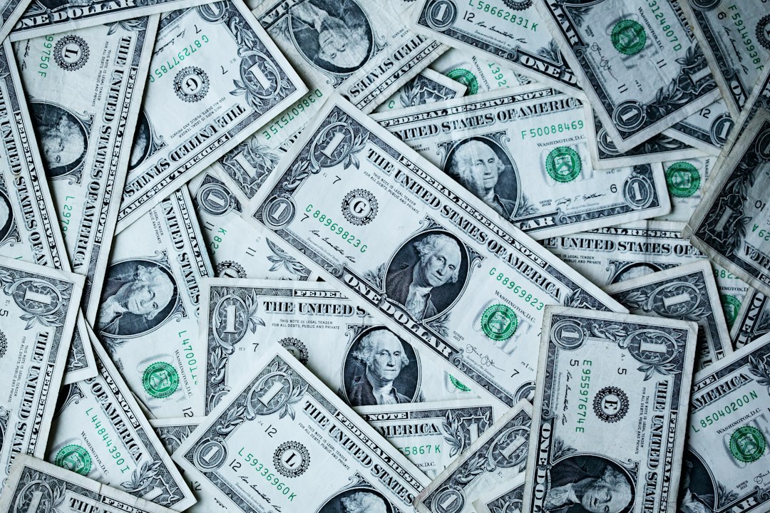 Flat-lay of U.S. dollar banknotes