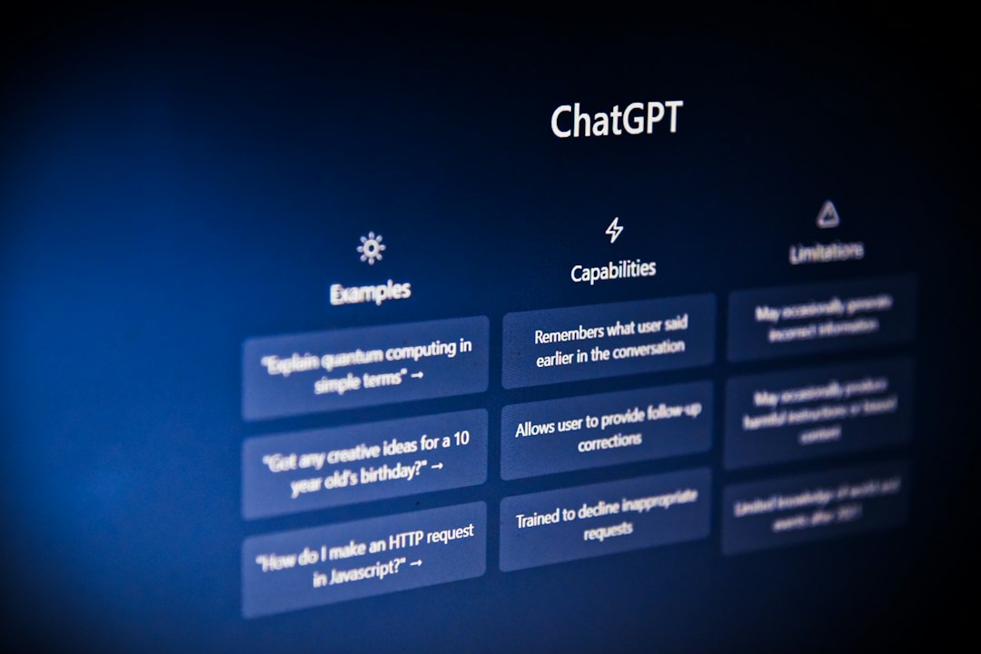 An AI chatbot interface displayed on a screen