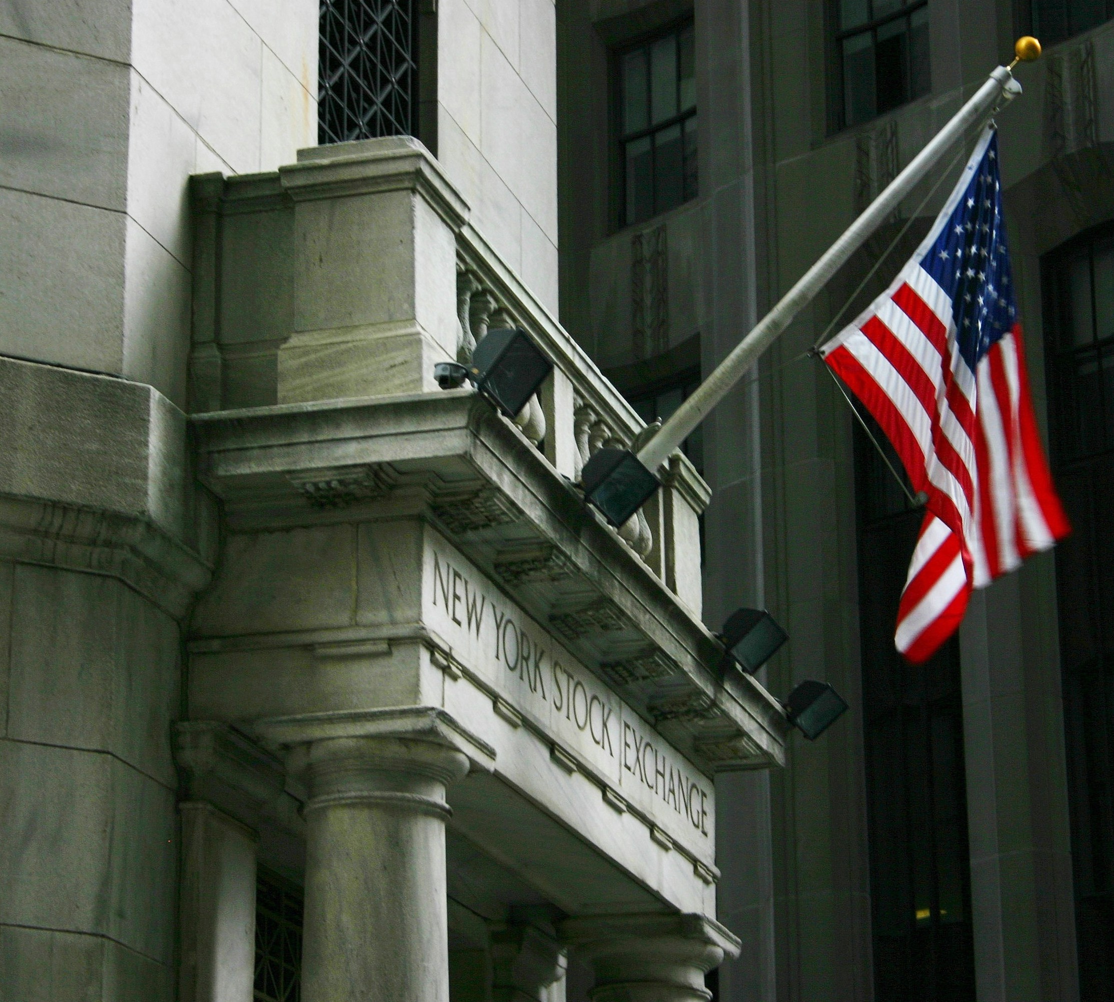 The main entrance of the New York Stock Exchange