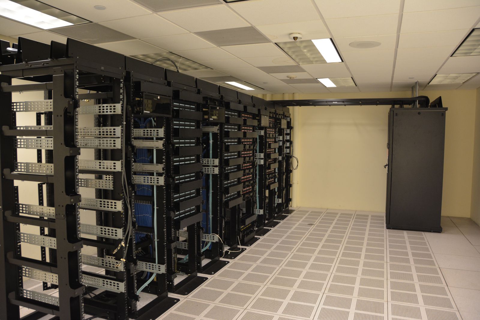 Server racks inside a datacenter