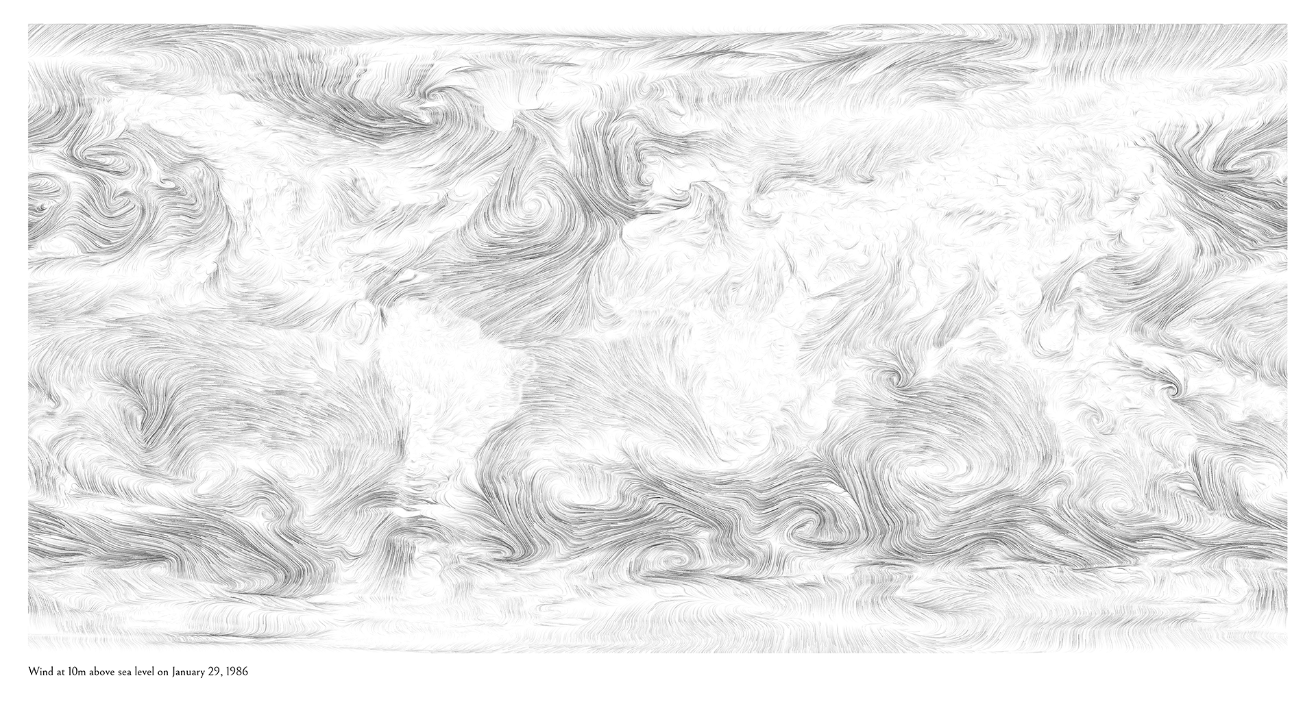 Wind map of the world on my birthday