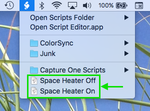 MacOS menu bar