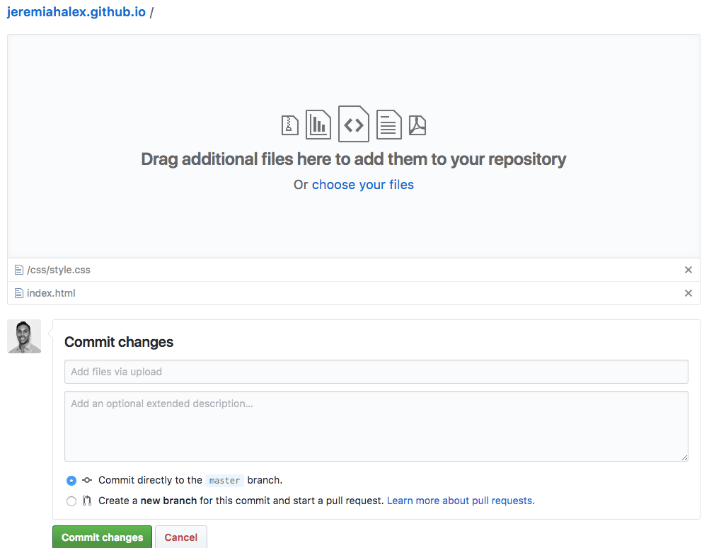 Upload Files to Github