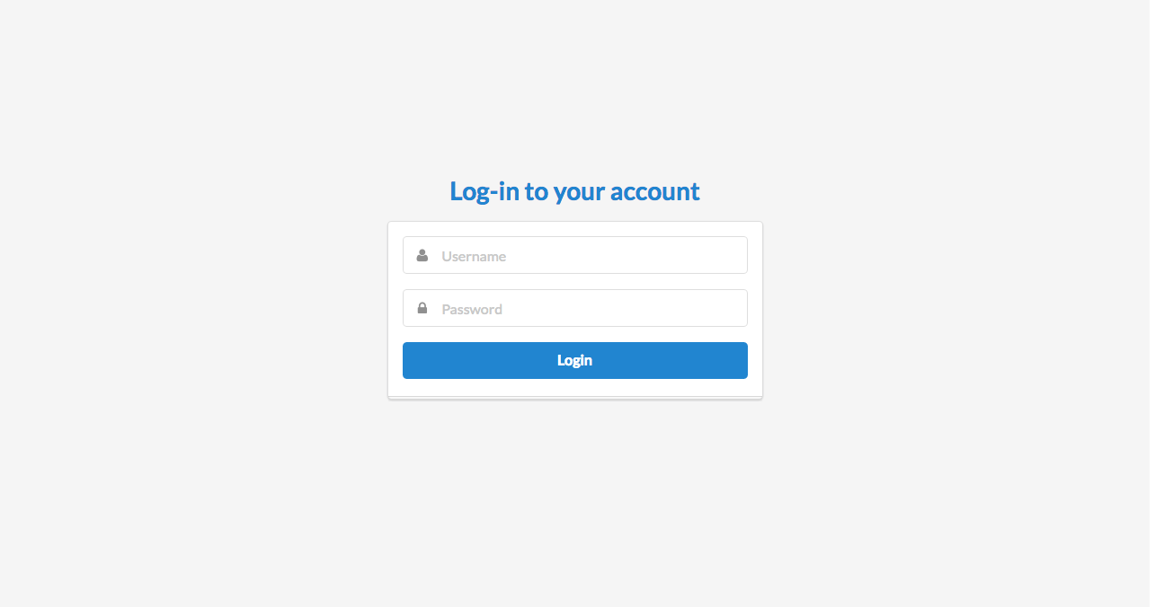 login interface