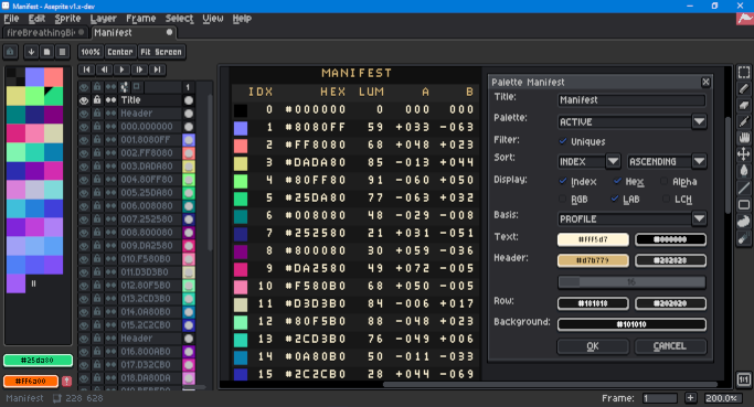 Palette Manifest