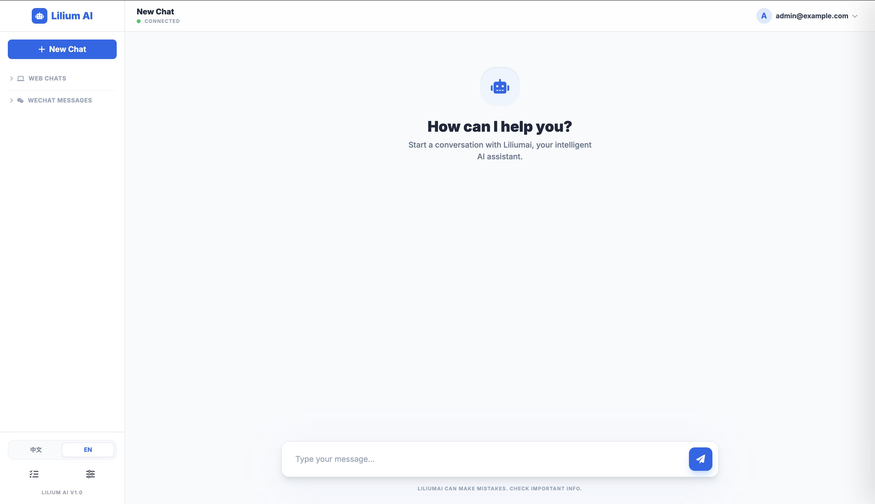 Lilium Web Interface